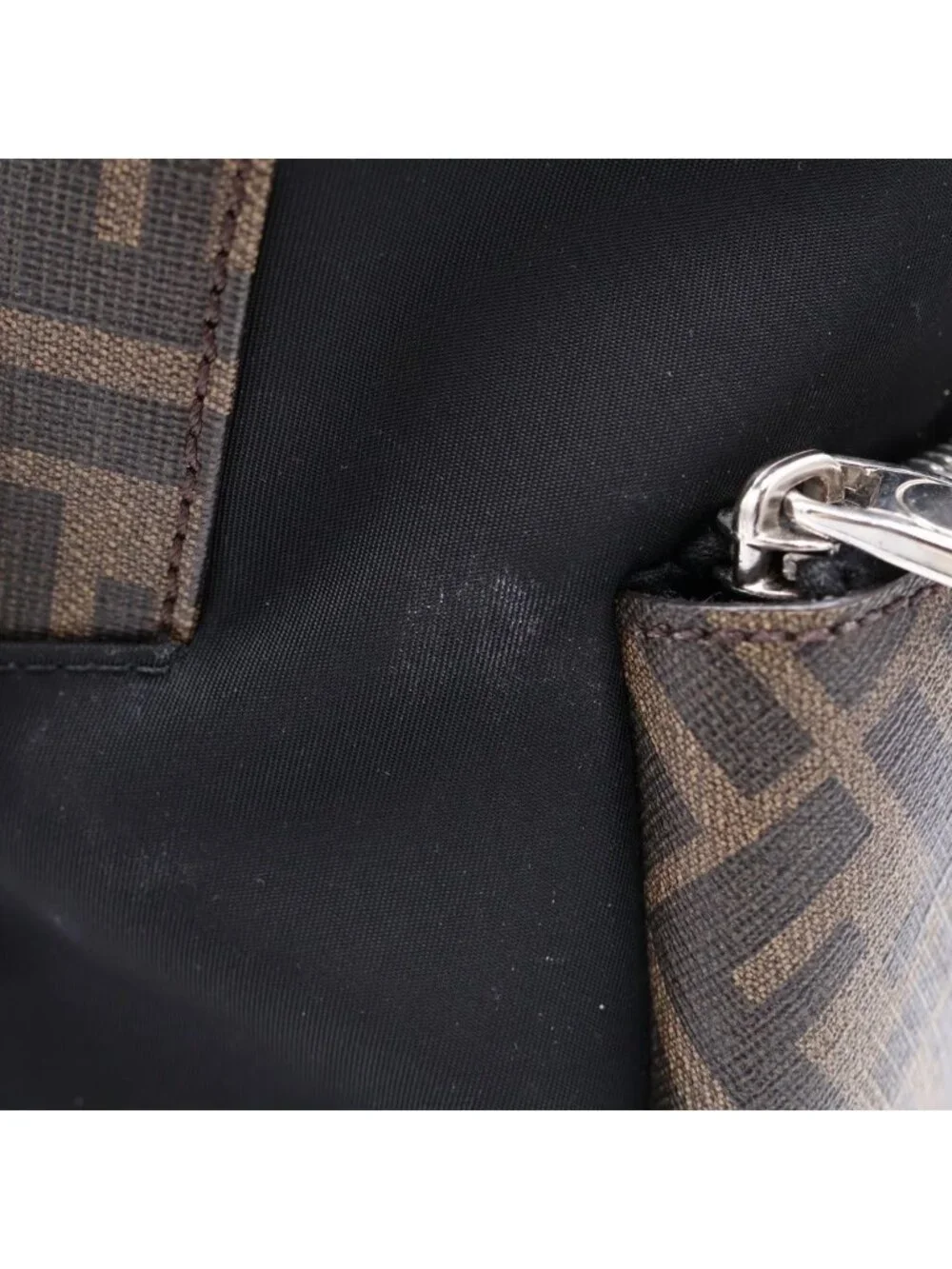 Fendi Zucca Pattern Backpack Brown Black